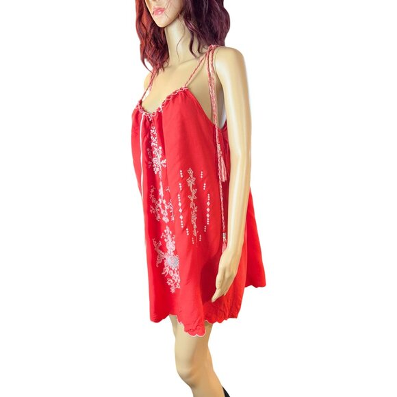 (5 for $25) Forever 21 Embroidered Rope Strap Summer Dress Size Medium - Picture 2 of 8